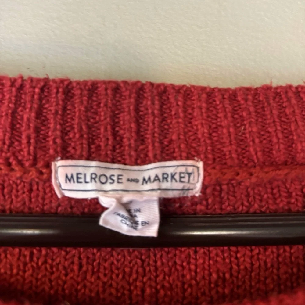 FINAL PRICE Melrose & Market Orange Crew Neck Balloon Sleeve Sweater S - Picture 5 of 5